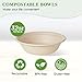 ECOLipak 32 OZ Large Compostable Disposable Paper Bowls, 70 Pack Biodegradable Bagasse Eco-Friendly Sugarcane Soup Bowls for Salad Wheat Flakes(Nature) 2