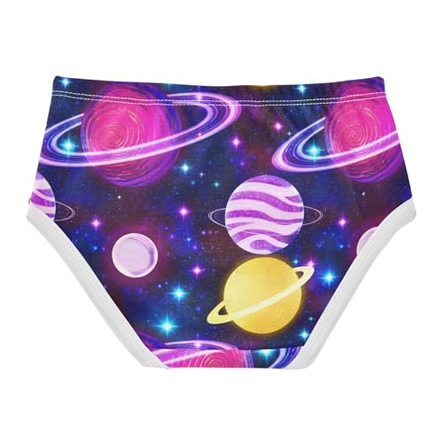 Joisal Vibrant Colorful Planets Space Toddler Underwear Floral 2t Cotton Panties for Girl Artistic Briefs Underpants2