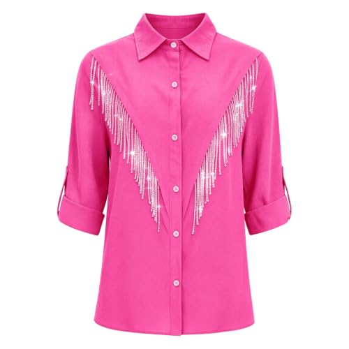 Western Tops for Women Cowgirl Sparkly Fringe Shirts Country Concert Outfit - image 7