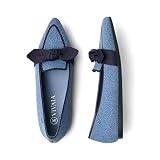 VIVAIA Michelle Women's Casual Loafer Flats Slip on Washable Elegant Pointed-Toe Silhouette lace-up