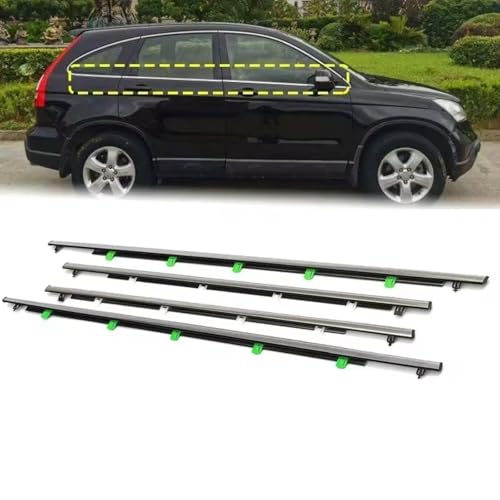 Burletes de goma con acabado cromado para proteger las ventanas de su CRV 2007-2011 6