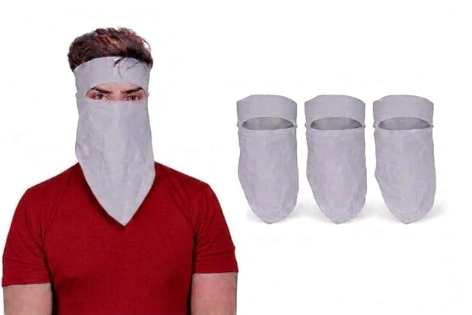 FACE MASK (3 PCS) Men, Women and kids Cotton Reusable, washable Face Mask Ideal For Scooter And Sun PROTECTION, DUSR PROTECTION, (piece of 3)-image-45