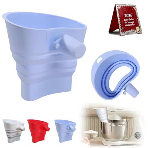 Mess-Free Flour Funne for Kitchen Aid Mixer, Spill-Proof Silicone Funnel
