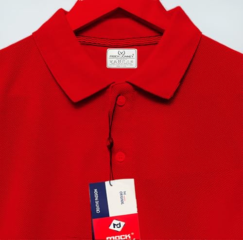 Image of Mack Jonney Men's Solid Premium Pique Cotton Polo T Shirt | Polo Tshirts | Half Sleeves | Solid-Regular Fit-MJ01