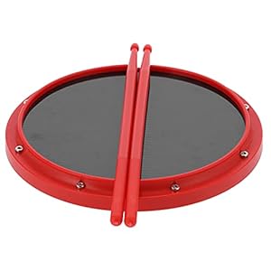 Drum Training Pad, Schokabsorberende Mat Dumb Drum Pad Drumsticks voor Outdoor voor Familie (rood)