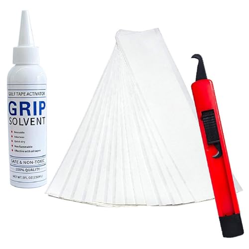 ゴルフクラブグリップ交換キット - 両面ゴルフグリップテープと不燃性溶剤キット、ゴルフグリップテープストリップ | ゴルフクラブグリップ交換キット ゴルフクラブグリップ修理キット、Regripゴルフクラブ用ゴルフグリップ取り付けキット