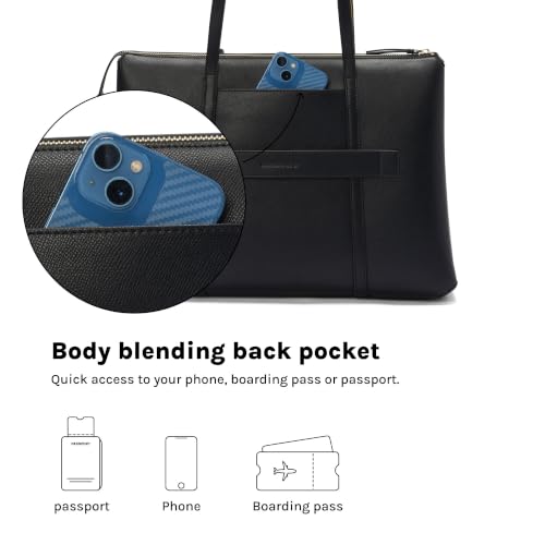 Image of MOKOBARA The Easy Going Tote Bag for Women | Premium Vegan Leather Office Handbag & Laptop Tote | Fits 14 Inch Laptop | Water Resistant Shoulder Bag with Zip Closure