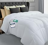 Utopia Bedding Ligero Edredón 135x200 cm, Edredon Cama 80, Fibra Hueca Siliconada Relleno, Nordico de Microfibra con Pestañas en Las Esquinas (Blanco)