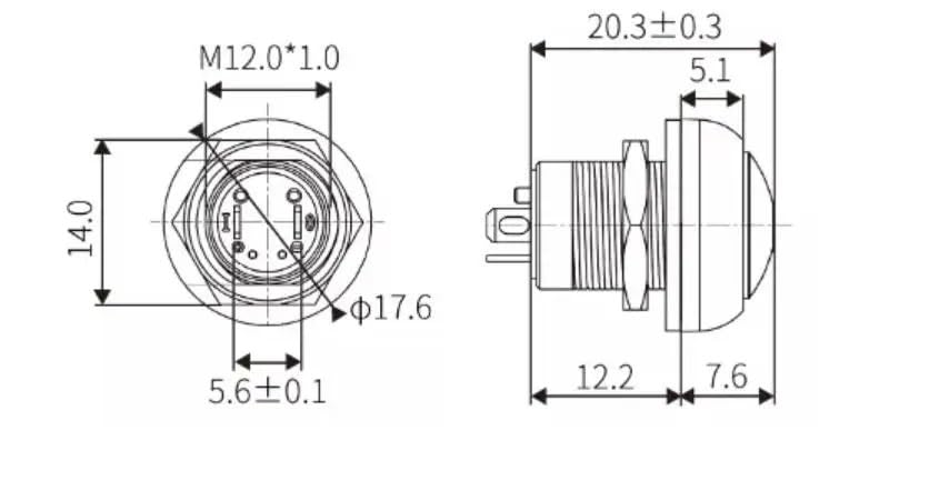 Interruptor autobloqueo 12mm soluciona fallos de encendido con su LED de 6V 2