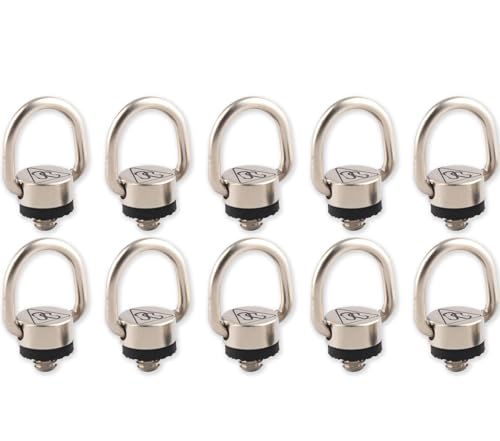 Danger Buddies Camera Carabiner Clip D-Ring - Easily Attach a Carabiner to your Camera with this 1/4-20 Tripod Mount D-Ring (10-Pack)