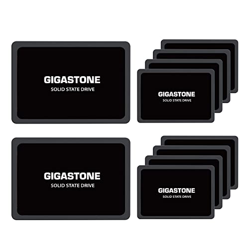 Gigastone SATA SSD 120GB (2-Pack) 2.5 inch SSD 500MB/s Upgrade Laptop PC Memory and Storage PS4 HDD Replacement 2.5" Internal Solid State Hard Drives SATA III SLC Cache 3D NAND Increase Performance