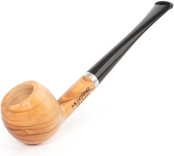 Heysong Straight Pipes Tobacco Pipe fit 3mm Filters- Smooth Design Collectible HSAB0005