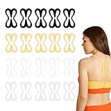 Clips Sujetador Invisibles 20 Unidades – Clip convertidor para Tirantes de Sujetador, 4 Colores Surtidos, ajustador de Espalda Cruzada para Ropa Deportiva y Vestidos sin Mangas