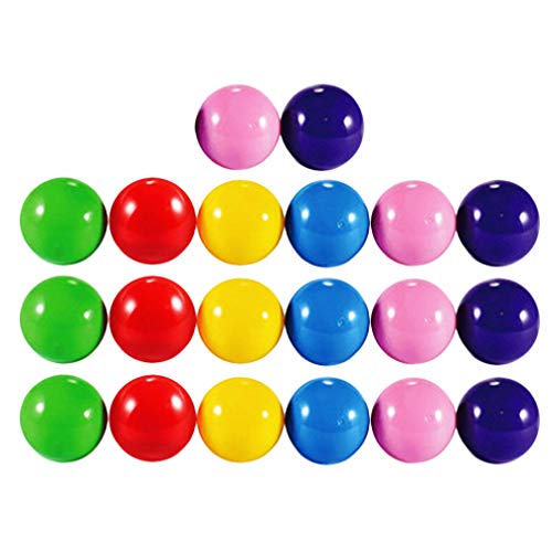 ABOOFAN 20pcs Hollow Bingo Balls Plastic Multicolor Raffle Balls Replacement Bingo Balls for Bingo Cage 3cm (Colorful)