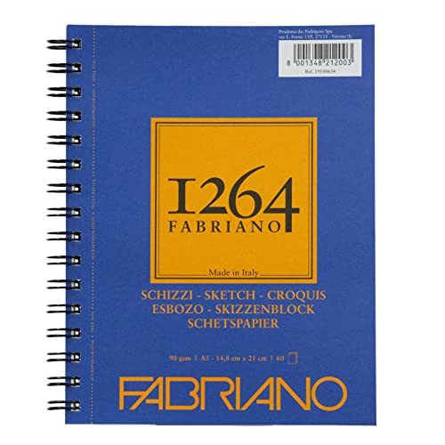 Fabriano Blocco 1264 per Schizzi A5 Gr.90/mq Fogli...