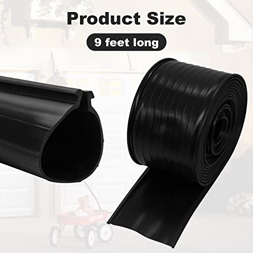 showingo 9 ft Garage Door Rubber Bottom Weather Seal Replacement for Clopay Garage Bottom Seal, Easy Installation and Sturdy Materials