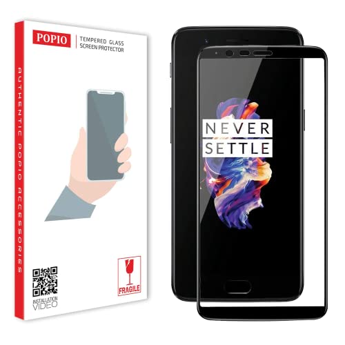 Image of POPIO Military-Grade Gorilla Tempered Glass For OnePlus 5T | 9H Hardness, Edge-to-Edge, Bubble-Free