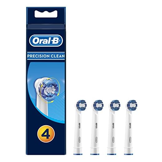 Oral-B Refil de substituição de cabeças de escova de dentes genuínas de precisão para escova de dentes elétrica recarregável, limpeza profunda e precisa, pacote com 4