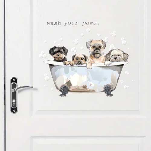 Vinilo Decorativo Perrito para Baño y Dormitorio miniatura 3