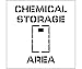 STENCIL, CHEMICAL STORAGE AREA, GRAPHIC, 24X24, .060 PLASTIC