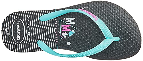 Chinelo Havaianas Disney Cool Meninas, Preto, 29/30