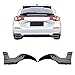 IKON MOTORSPRTS, Rear Bumper Aprons Compatible with 2022-2026 Honda Civic 11th Gen Hatchback 4-Door, PP Gloss Black Mugen Style Rear Side Corner Valance Canard Diffuser Spats Add-On Guard Pair