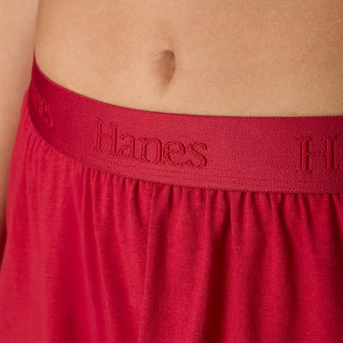 Image of Hanes Women's Originals Sleep Shorts, 2-Pack, Comfywear Supersoft Lounge Shorts Pack, 3.25 inch