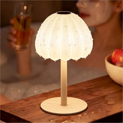 Image of Hifree Rechargeable Waterproof Shower Lamp, IP65 Cordless Touch Dimmable Small Desk Light for Shower, 4500mAh Battery Operated Color Changing Lamp for Bathroom, Restaurant, Bedroom(Original Color)