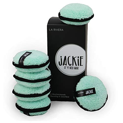 Preisvergleich Produktbild JACKIE Abschminkpads waschbar / 6 Pads / nachhaltig umweltfreundlich / Gesichtsreinigung nur mit Wasser (It's Neo Mint)