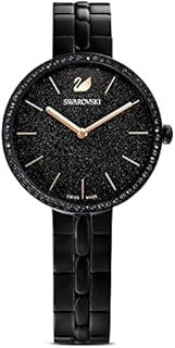 Swarovski Cosmopolitan Uhr, Metallarmband, Schwarz, Schwarzes PVD-Finish