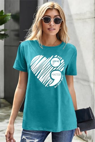 Suicide Awareness Shirt Women You Matter T-Shirt Suicide Prevention Shirts Therapist Psychologist Tee Tops4