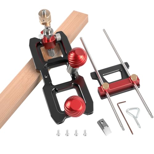 Router Plane Precision Quick Adjust Depth Adjustment Handheld Planer Aluminum Alloy Woodworking Tool for Corner Tuning Cutting Dados Grooves Mortise DIY Carpentry