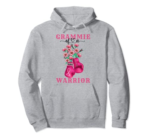 Grammie Of A Warrior Breast Cancer Support Squad Sweat à Capuche