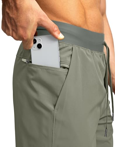 Image of Soothfeel Men's Running Shorts with Zipper Pockets 9 inch / 7 inch / 5 inch Quick Dry Eight Basketball Gym Workout Athletic Shorts