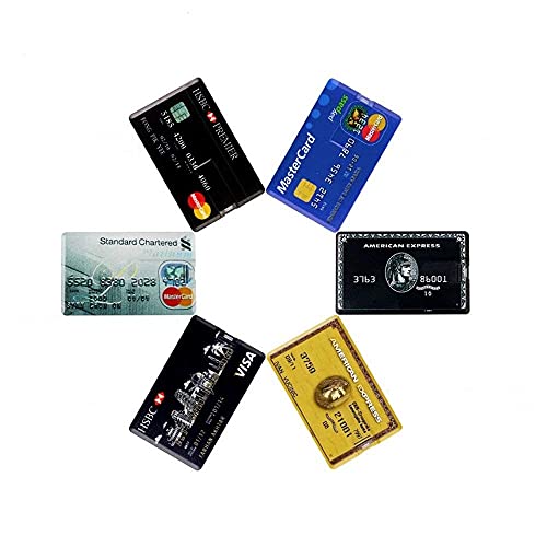 E.T. INSIDE™ 6 Pièces Clé USB 32 Go Lecteur Flash USB Carte de Crédit Visa MasterCard Cadeau...