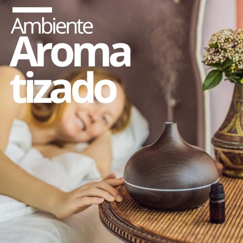 Difusor De Aromas Grande 500ml Umidificador De Ar Ultra Sônico Potente Temporizador ate 6h 7 cores d