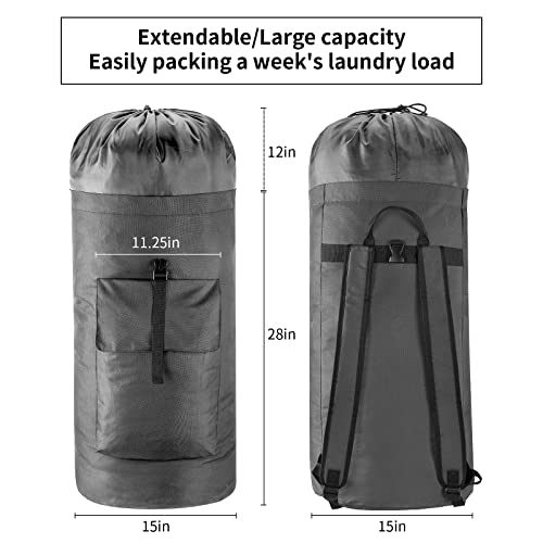 Gogooda Laundry Bag Backpack 115L Extra Large Laundry Hamper Backpack Shoulder Bag For College Students Extendable Heavy Duty Drawstring Laundry Bag For Dorm, Laundromat #TOP1
