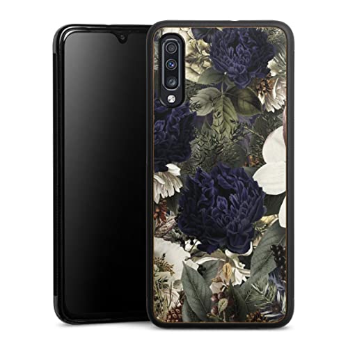 Coque en bois Samsung Galaxy A70s Utart fleurs vintage pour un style bohème au quotidien