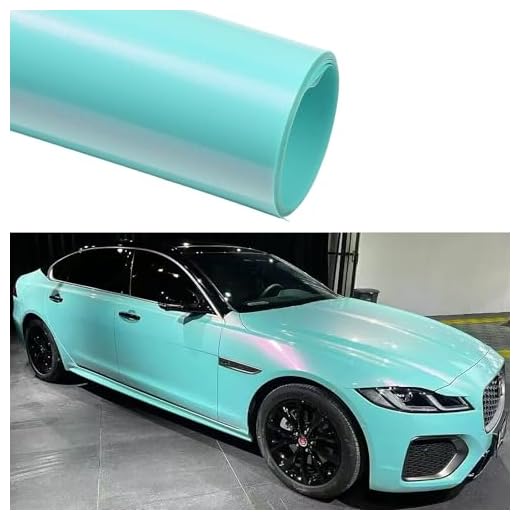 Blueshyhall Autofolie Türkis Grün mit Rosa Schimmer, Car Wrapping Folie Glanz mit Chamäleon Effekt, Car Vinylfolie Innen Außen mit Luftkanälen Tuning Folie für Auto Motorrad Fahrrad (30x152 cm)