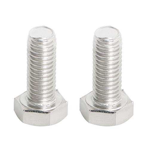 Image of Left Hand M8 x 16mm Hex Head Bolts Screws 304 Stainless Steel, A2-70 Fasteners Fully Machine Reverse Threaded SUS304 2 Pcs