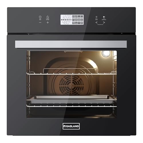 Image of 24 Inch Electric Wall Oven, ETL Certified, GASLAND 2.6 Cu.ft Built-in Single Wall Oven, 12 Cooking Functions, 3D Heating, Convection Oven with Rotisserie, Touch Control, Safety Lock, Black