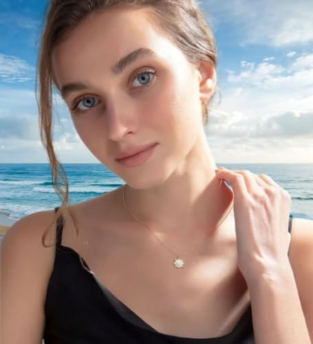 MM Madam&Matmazel Kadın Modası Madam Matmazel Beyaz Opal Güneş Model Takı Seti, 925 Ayar Gerçek Gümüş, Altın Kaplama - Görsel 2