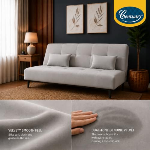 Image of Centuary EasyFlip Sofa Cum Bed, 3-in-1 Sofa,Recliner & Double Bed,Grey Mist