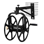 Liberty Garden 712-B Single Arm Navigator Multi-Directional Garden Hose Reel, Holds 125-Feet of, 5/8-Inch, Black, Height: 22.00", Width: 20.25", Depth: 18.6", Weight: 12.50 lbs