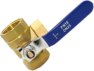 Brass Three-Way Ball Valve, 3/4" 1" Tap T-Type Brass Ball Valve Female Thread Full Port Pipe Ball Valve for Water, Oil and Steam 3/4inch 1inch, 3-Way Pipe Ball Valve (Size : DN20 3/4")