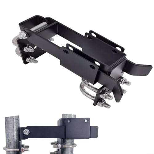 Loquet de portail à double chaîne pour tuyau rond de 3,5 cm en acier
