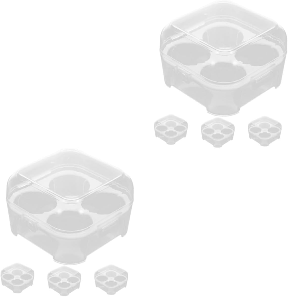 8pcs Egg Holder for Refrigerator Deviled Egg Containers Lid Separate Pragmatic Camping Tools Lightweight Portable