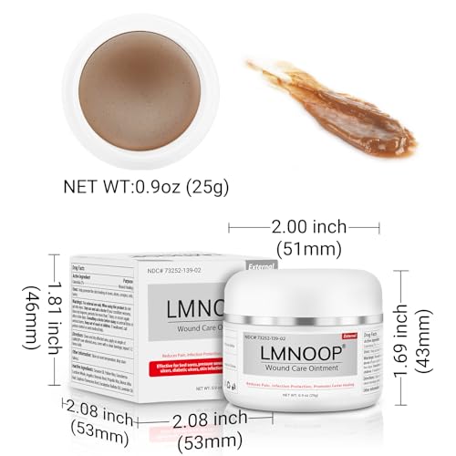 LMNOOP® Wundliegen-Creme, Wundheilungssalbe Hautreparaturbehandlung Infektionsschutz Erste-Hilfe-Salbe für Dekubitus & Druckgeschwüre Diabetische Venenfuß- und Beingeschwür Verbrennungen Schnitte