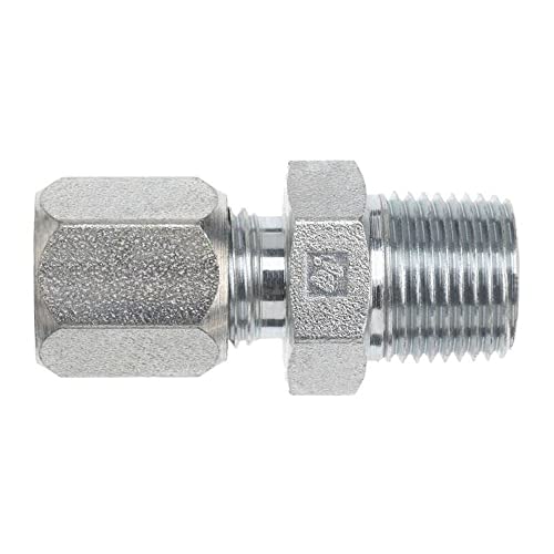 Brennan Industries C2404-05-04-SS Stainless Steel Straight Adapter Flareless Bite Type Fitting, 5/16" Bite Type Tube x 1/4"-18 Male NPTF