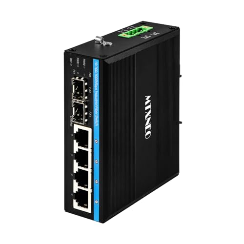 4port Managed Industrial Gigabit Ethernet Switch L2 Smart Fiber Optic Switch Support VLAN ERPS QoS con 2 puertos de fibra SFP Hardend Casing IP40 Grado de protección